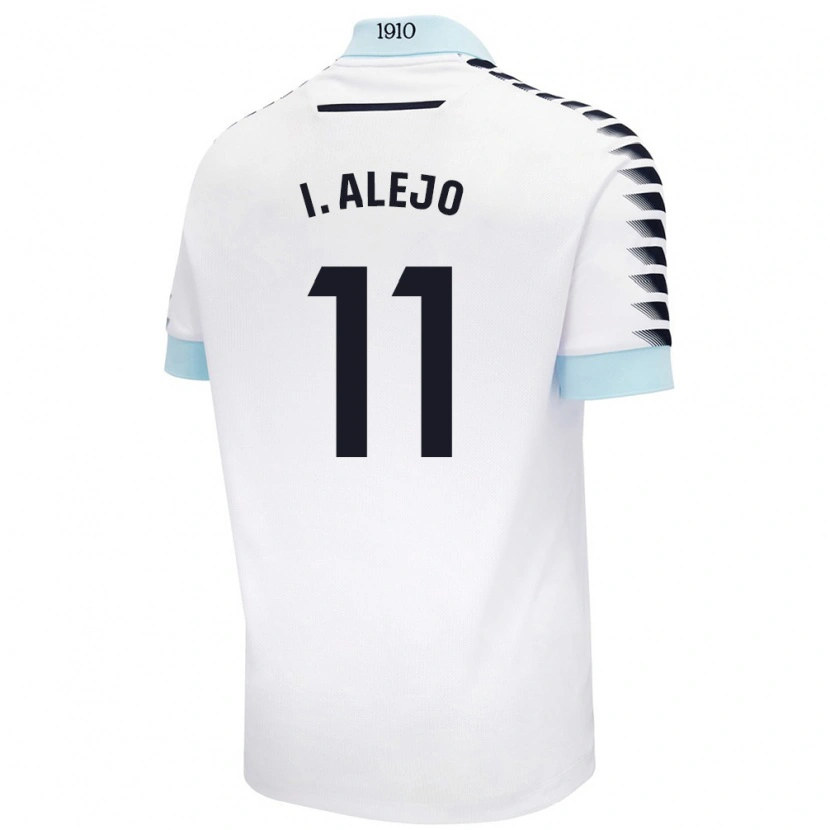 Danxen Enfant Maillot Iván Alejo #11 Blanc Bleu Tenues Extérieur 2024/25 T-Shirt