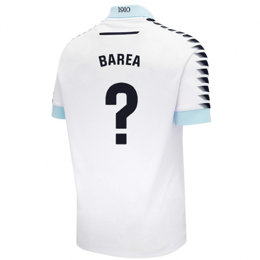 Danxen Enfant Maillot Pablo Barea #0 Blanc Bleu Tenues Extérieur 2024/25 T-Shirt