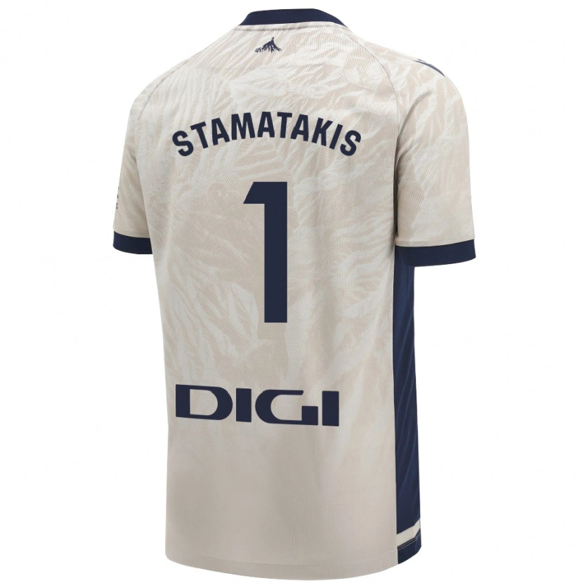 Danxen Enfant Maillot Dimitrios Stamatakis #1 Gris Clair Tenues Extérieur 2024/25 T-Shirt