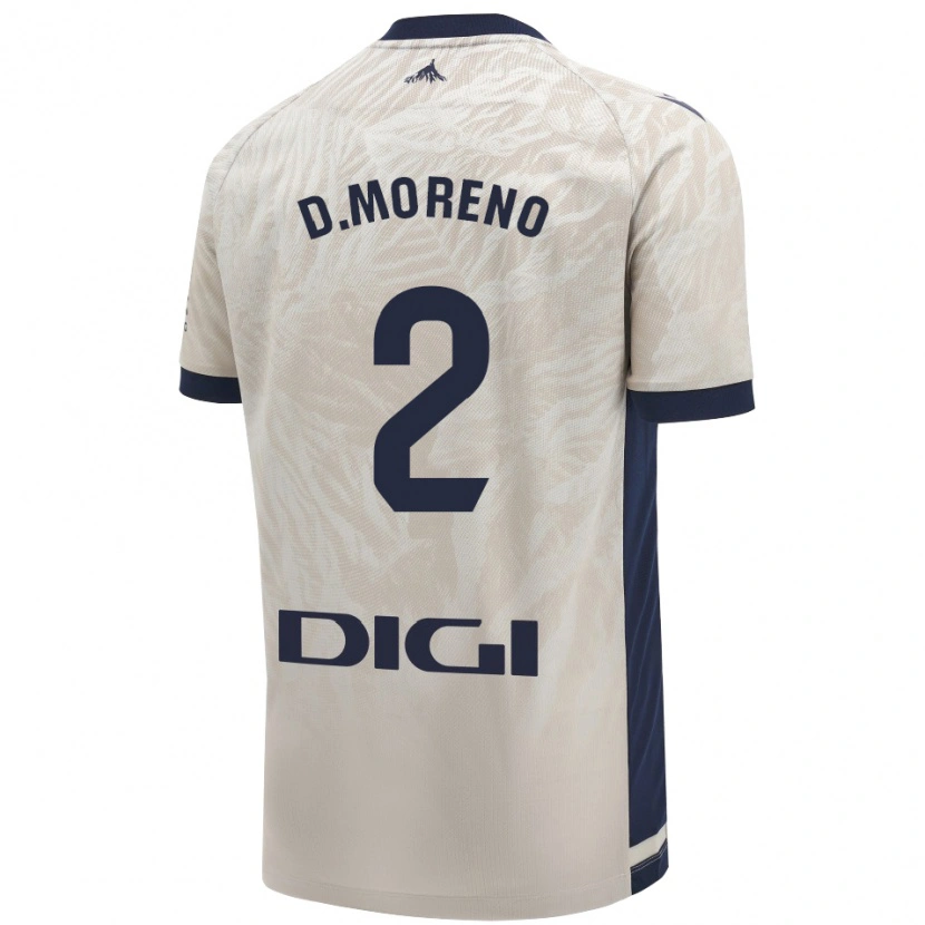 Danxen Enfant Maillot Diego Moreno #2 Gris Clair Tenues Extérieur 2024/25 T-Shirt