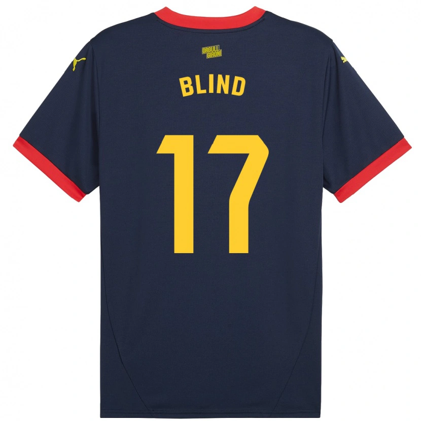 Danxen Enfant Maillot Daley Blind #17 Bleu Marine Rouge Tenues Extérieur 2024/25 T-Shirt