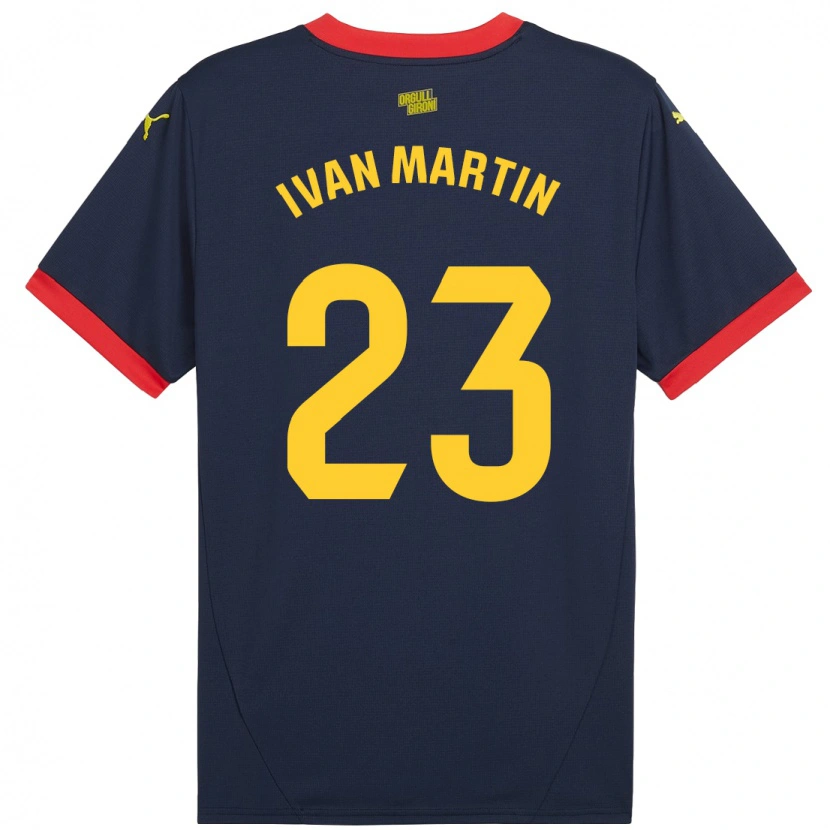 Danxen Enfant Maillot Iván Martín #23 Bleu Marine Rouge Tenues Extérieur 2024/25 T-Shirt