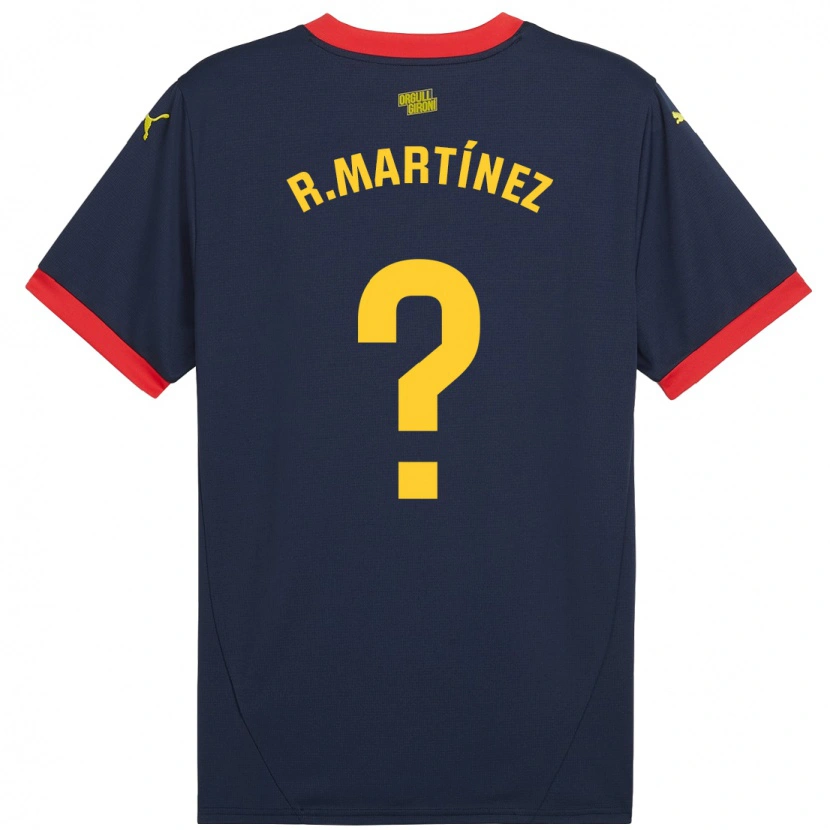 Danxen Enfant Maillot Raúl Martínez #0 Bleu Marine Rouge Tenues Extérieur 2024/25 T-Shirt