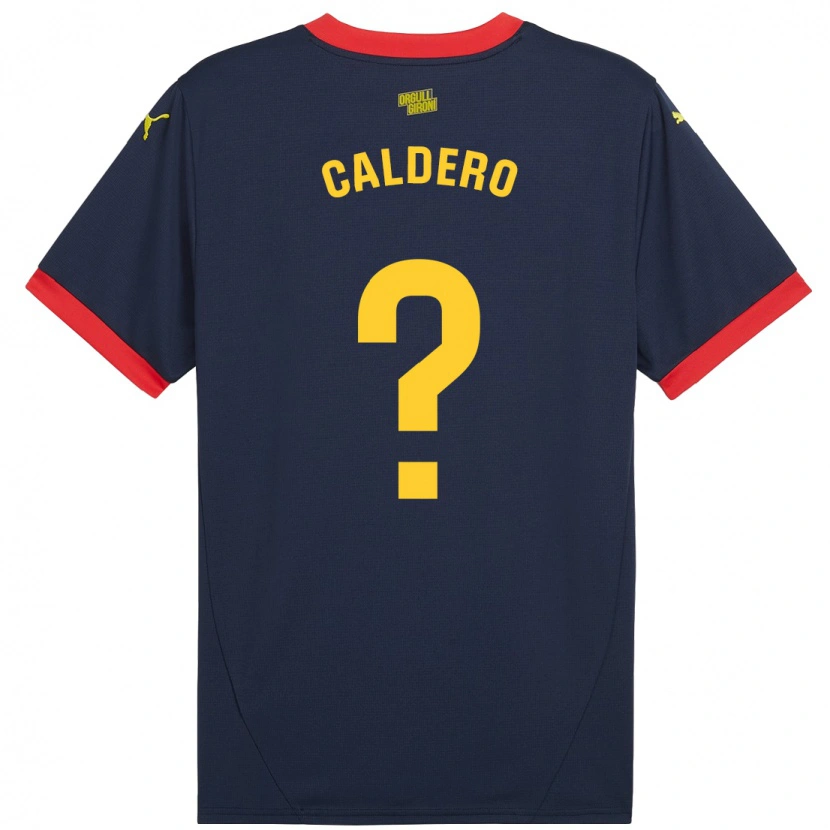 Danxen Enfant Maillot Nil Calderó #0 Bleu Marine Rouge Tenues Extérieur 2024/25 T-Shirt