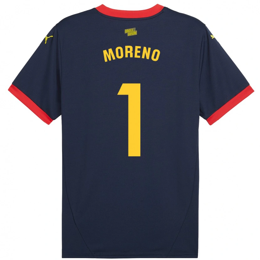 Danxen Enfant Maillot Gerard Moreno #1 Bleu Marine Rouge Tenues Extérieur 2024/25 T-Shirt