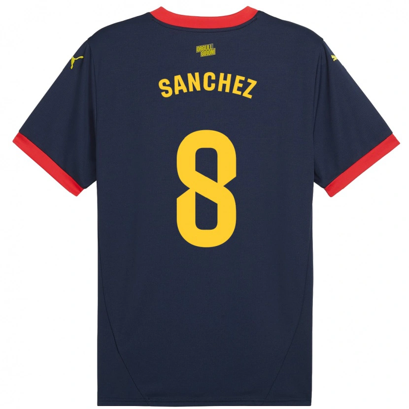 Danxen Enfant Maillot Miguel Ángel Sánchez #8 Bleu Marine Rouge Tenues Extérieur 2024/25 T-Shirt