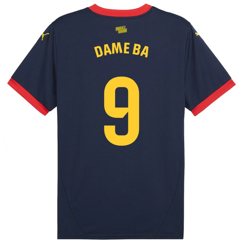 Danxen Enfant Maillot Papa Dame Ba #9 Bleu Marine Rouge Tenues Extérieur 2024/25 T-Shirt