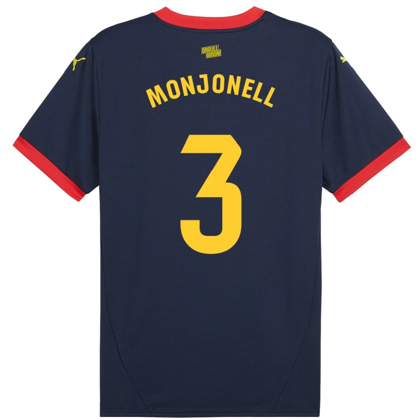 Danxen Enfant Maillot Eric Monjonell #3 Bleu Marine Rouge Tenues Extérieur 2024/25 T-Shirt