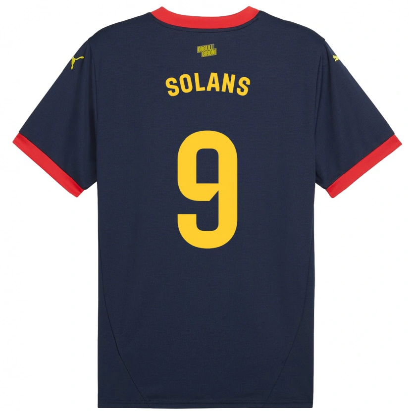 Danxen Enfant Maillot Sergi Solans #9 Bleu Marine Rouge Tenues Extérieur 2024/25 T-Shirt