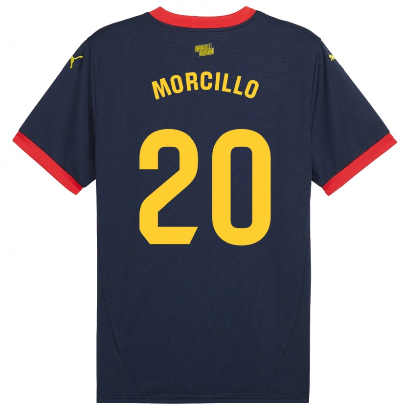 Danxen Enfant Maillot Luis Morcillo #20 Bleu Marine Rouge Tenues Extérieur 2024/25 T-Shirt