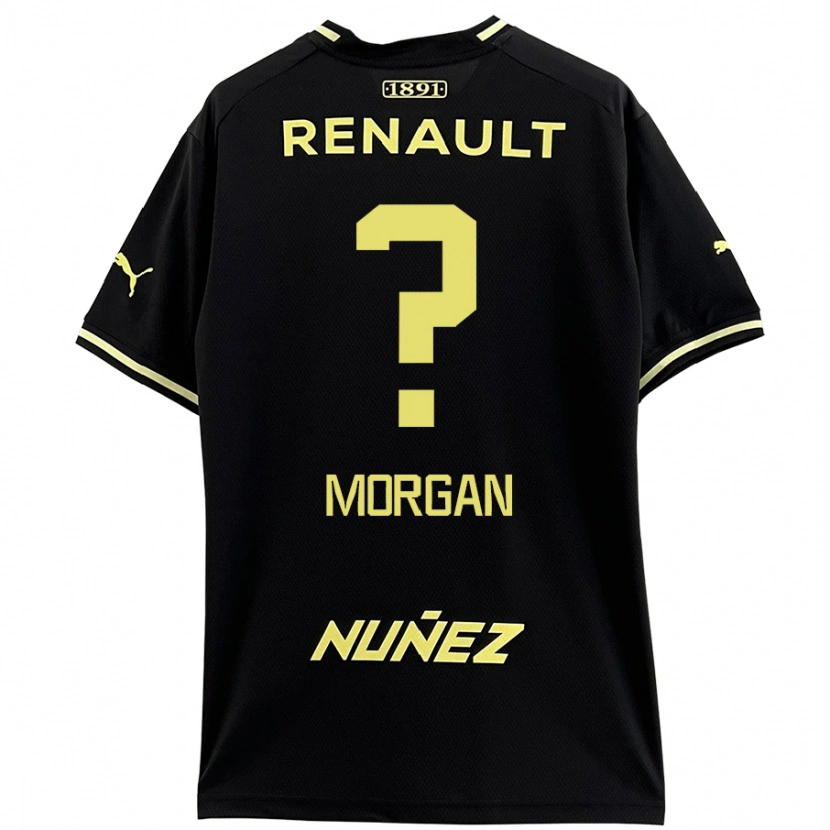 Danxen Enfant Maillot Kevin Morgan #0 Noir Jaune Tenues Extérieur 2024/25 T-Shirt