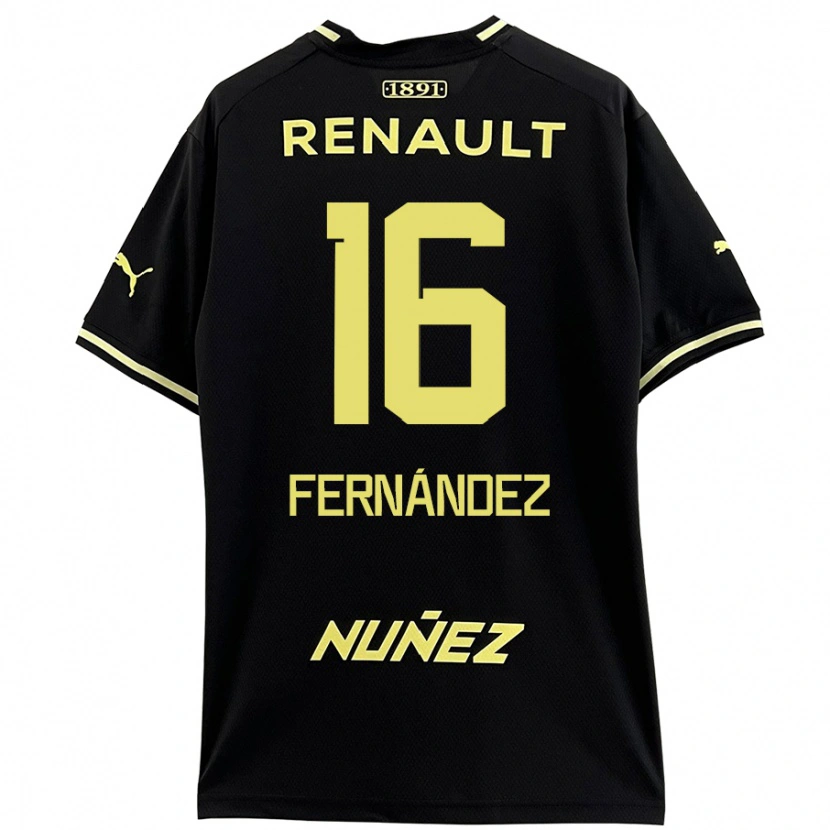 Danxen Enfant Maillot Adrián Fernández #16 Noir Jaune Tenues Extérieur 2024/25 T-Shirt