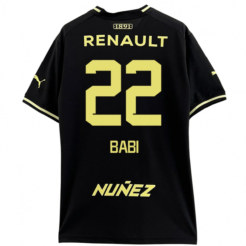 Danxen Enfant Maillot Matheus Babi #22 Noir Jaune Tenues Extérieur 2024/25 T-Shirt