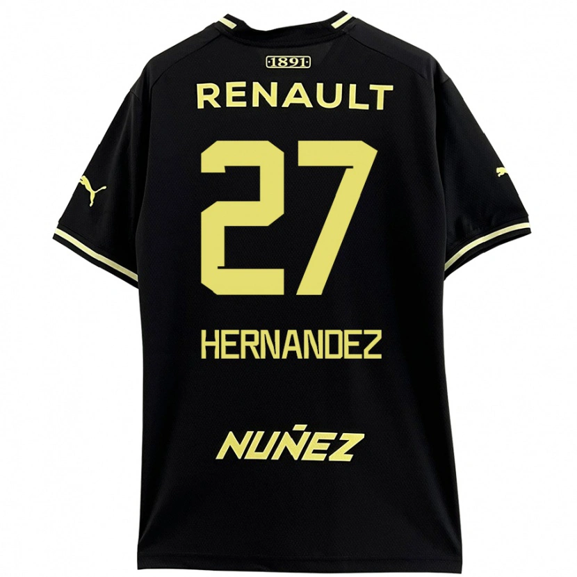 Danxen Enfant Maillot Lucas Hernández #27 Noir Jaune Tenues Extérieur 2024/25 T-Shirt