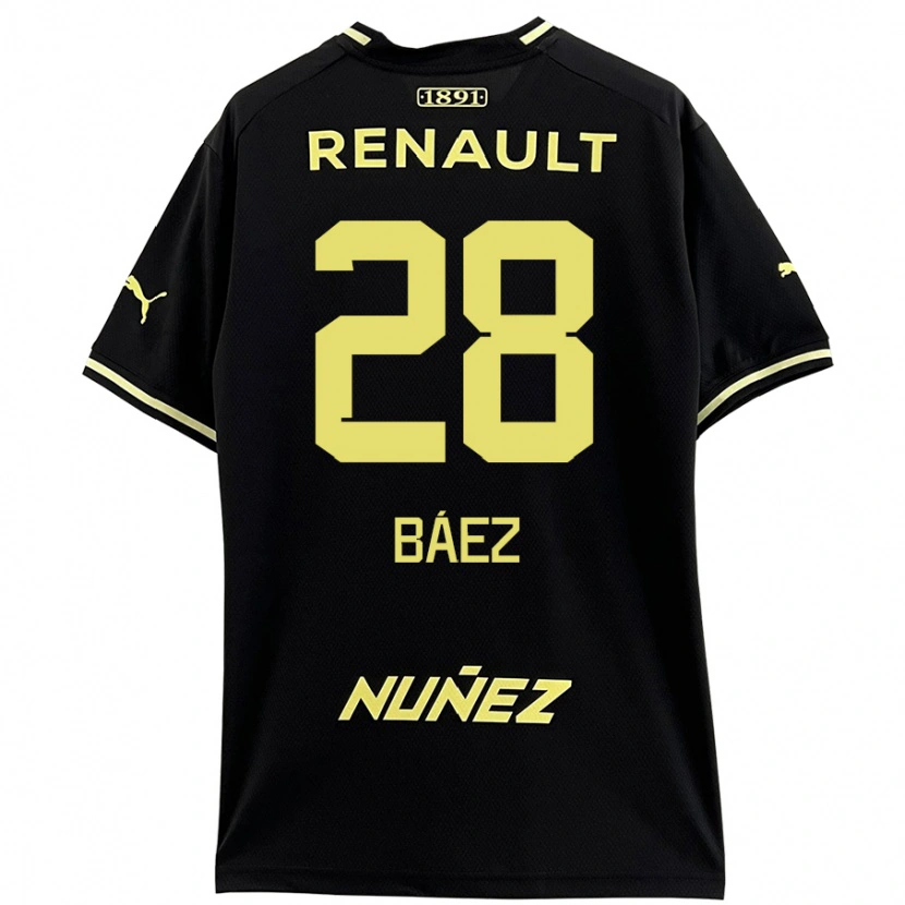 Danxen Enfant Maillot Jaime Báez #28 Noir Jaune Tenues Extérieur 2024/25 T-Shirt