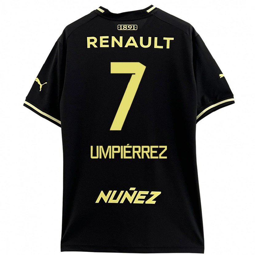 Danxen Enfant Maillot Leandro Umpiérrez #7 Noir Jaune Tenues Extérieur 2024/25 T-Shirt