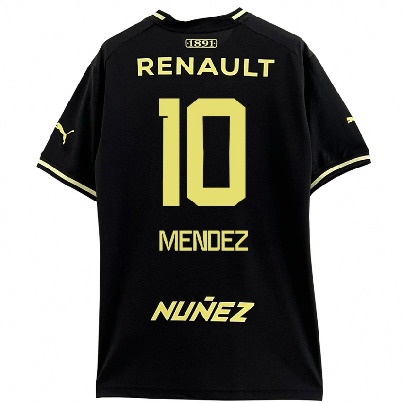 Danxen Enfant Maillot Kevin Méndez #10 Noir Jaune Tenues Extérieur 2024/25 T-Shirt