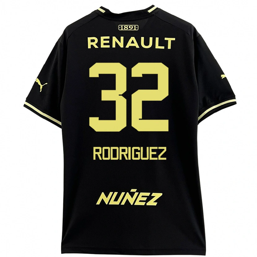 Danxen Enfant Maillot Randall Rodríguez #32 Noir Jaune Tenues Extérieur 2024/25 T-Shirt