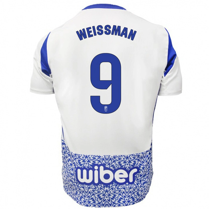 Danxen Enfant Maillot Shon Weissman #9 Blanc Bleu Tenues Extérieur 2024/25 T-Shirt