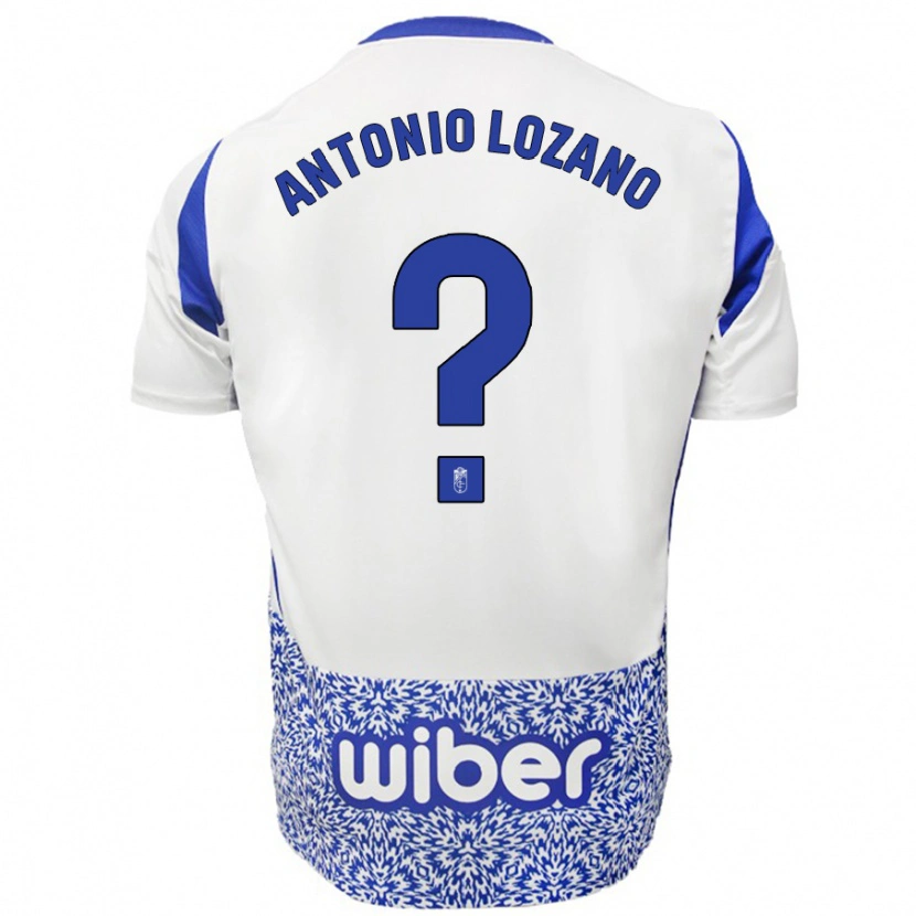 Danxen Enfant Maillot José Antonio Lozano #0 Blanc Bleu Tenues Extérieur 2024/25 T-Shirt