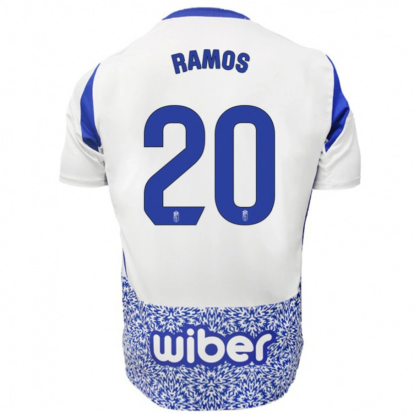 Danxen Enfant Maillot Lucía Ramos #20 Blanc Bleu Tenues Extérieur 2024/25 T-Shirt