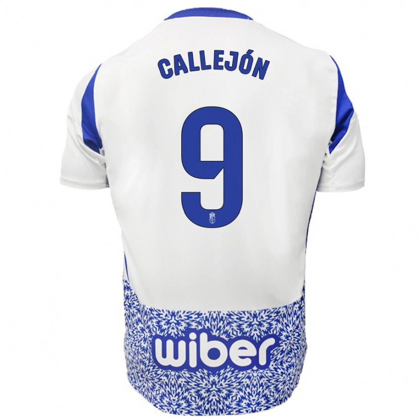 Danxen Enfant Maillot José Callejón #9 Blanc Bleu Tenues Extérieur 2024/25 T-Shirt