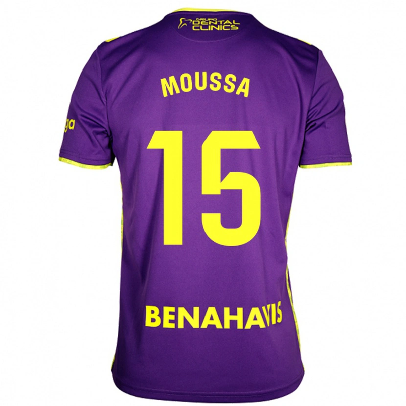 Danxen Enfant Maillot Moussa Diarra #15 Violet Jaune Tenues Extérieur 2024/25 T-Shirt