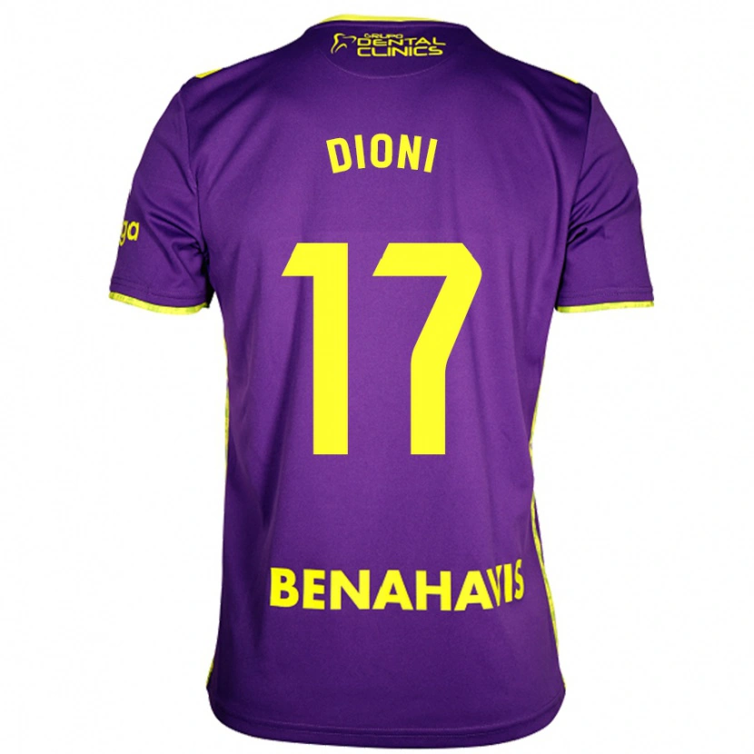 Danxen Enfant Maillot Dioni #17 Violet Jaune Tenues Extérieur 2024/25 T-Shirt