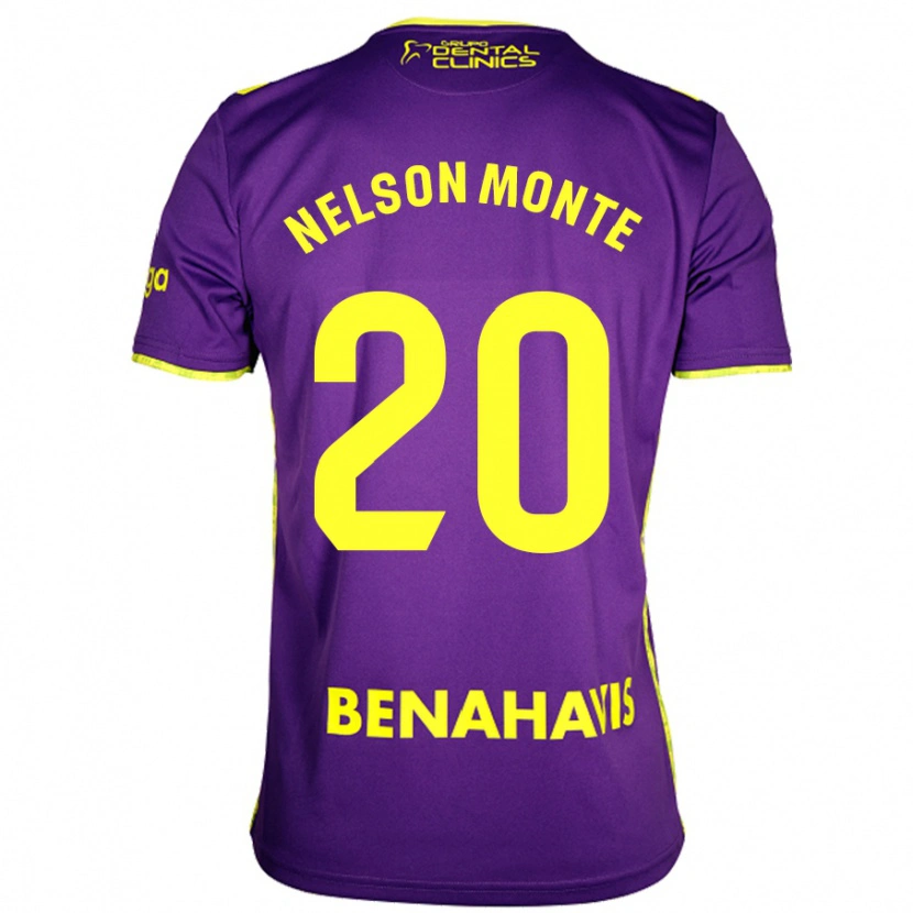 Danxen Enfant Maillot Nélson Monte #20 Violet Jaune Tenues Extérieur 2024/25 T-Shirt