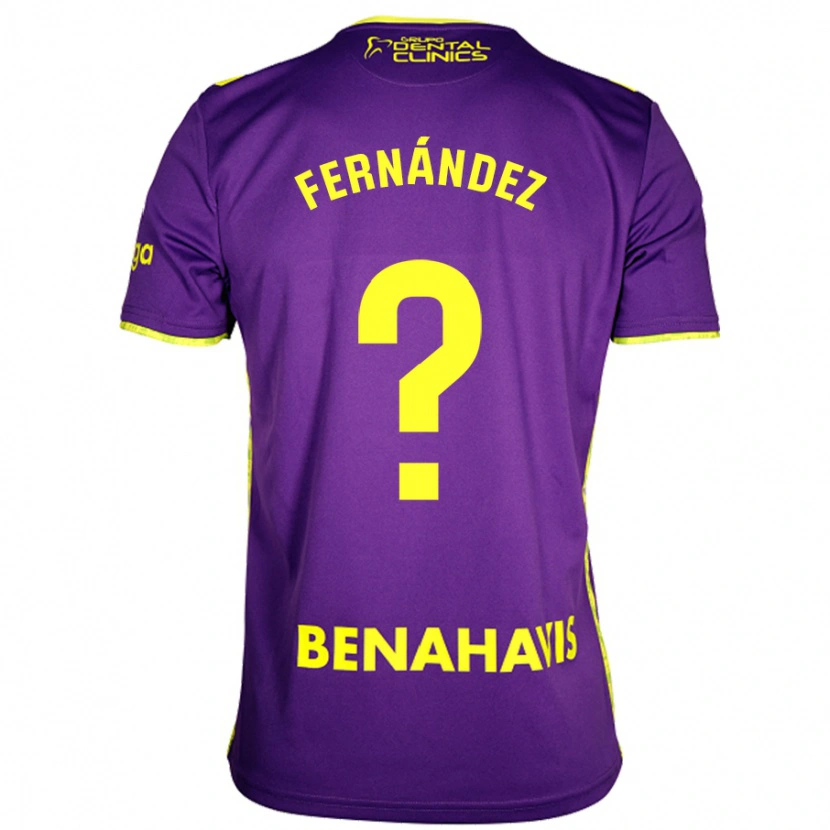 Danxen Enfant Maillot José Fernández #0 Violet Jaune Tenues Extérieur 2024/25 T-Shirt