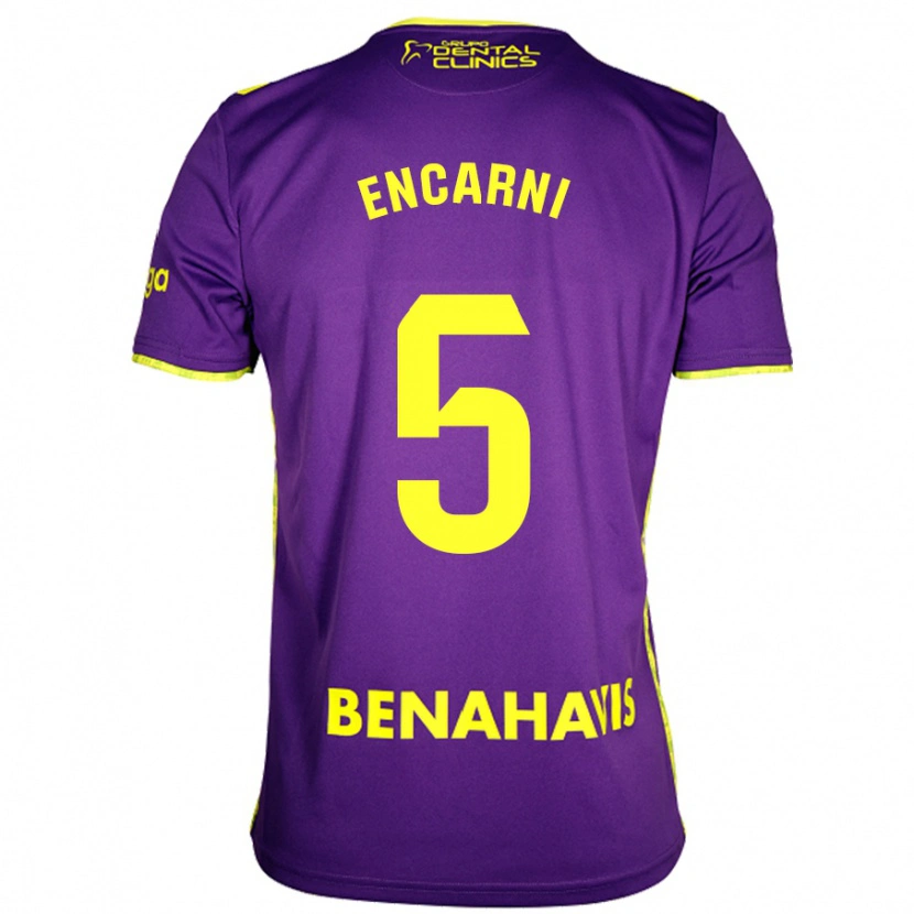 Danxen Enfant Maillot Encarni #5 Violet Jaune Tenues Extérieur 2024/25 T-Shirt