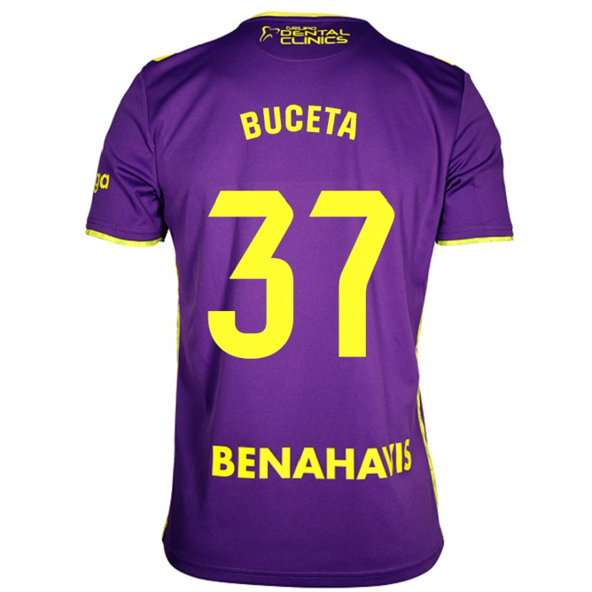 Danxen Enfant Maillot Ana Buceta #37 Violet Jaune Tenues Extérieur 2024/25 T-Shirt