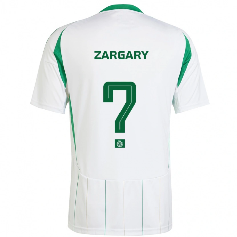 Danxen Enfant Maillot Aviel Zargary #0 Blanc Vert Tenues Extérieur 2024/25 T-Shirt