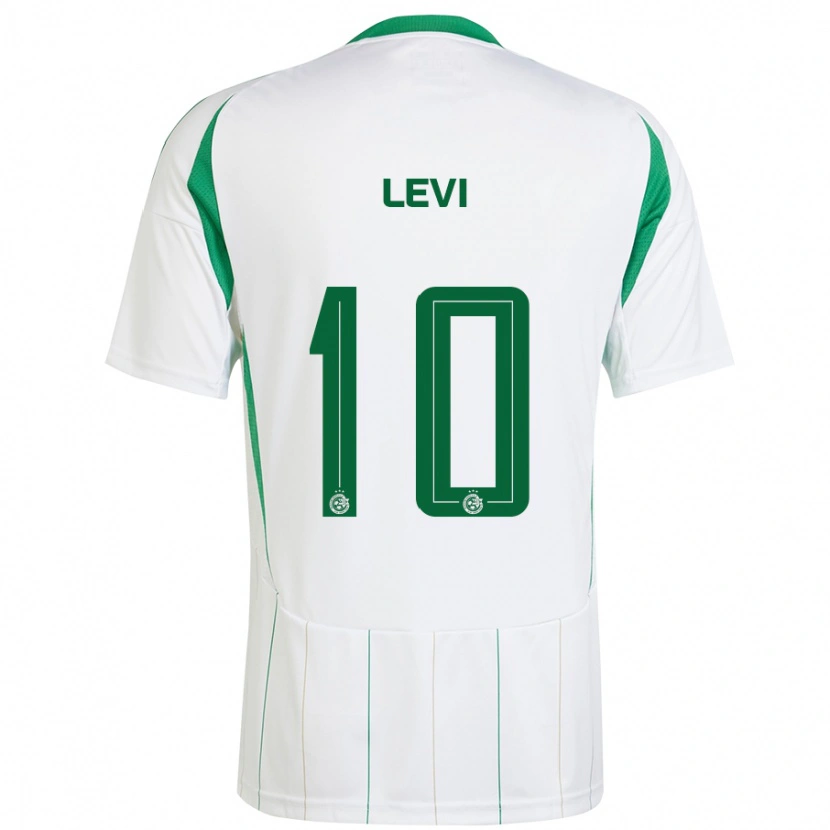 Danxen Enfant Maillot Yarin Levi #10 Blanc Vert Tenues Extérieur 2024/25 T-Shirt