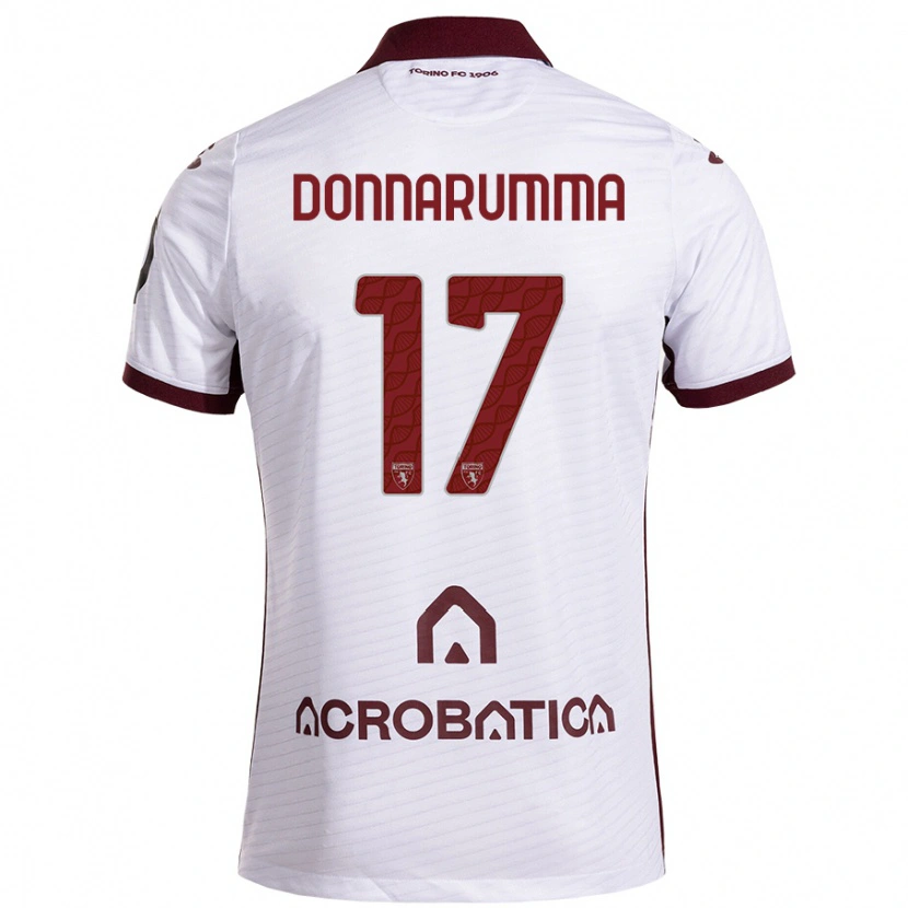 Danxen Enfant Maillot Antonio Donnarumma #17 Blanc Marron Tenues Extérieur 2024/25 T-Shirt