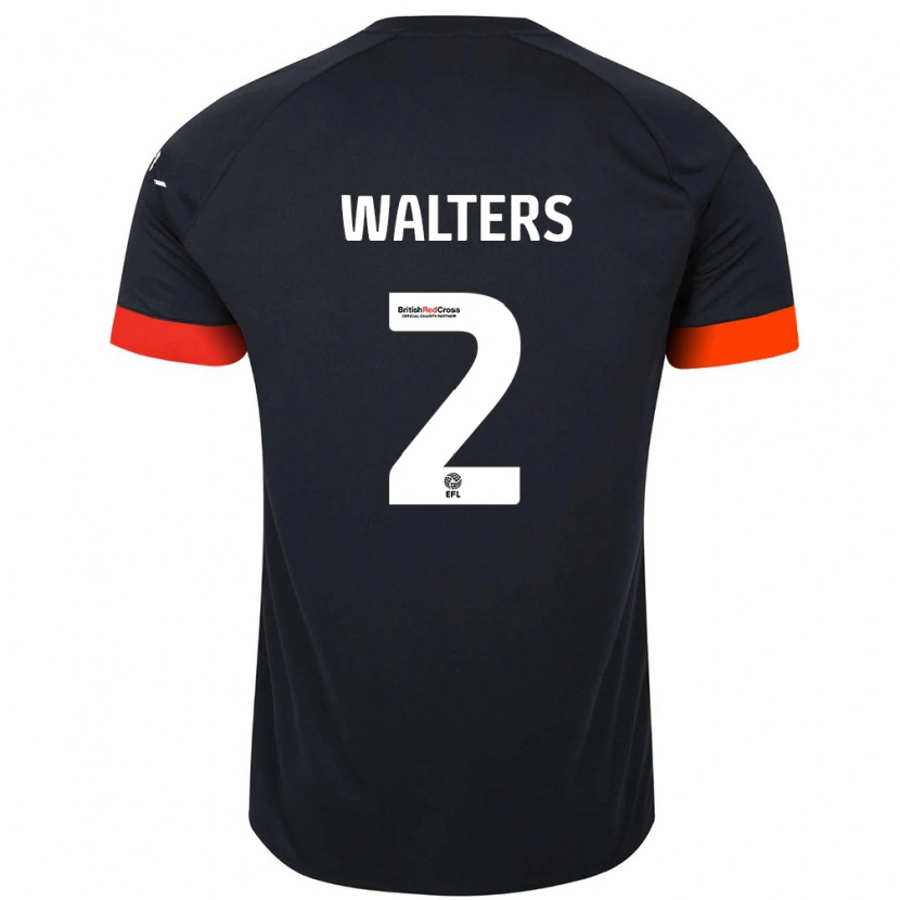 Danxen Enfant Maillot Reuell Walters #2 Noir Orange Tenues Extérieur 2024/25 T-Shirt