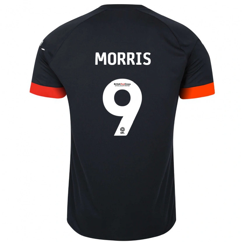 Danxen Enfant Maillot Carlton Morris #9 Noir Orange Tenues Extérieur 2024/25 T-Shirt