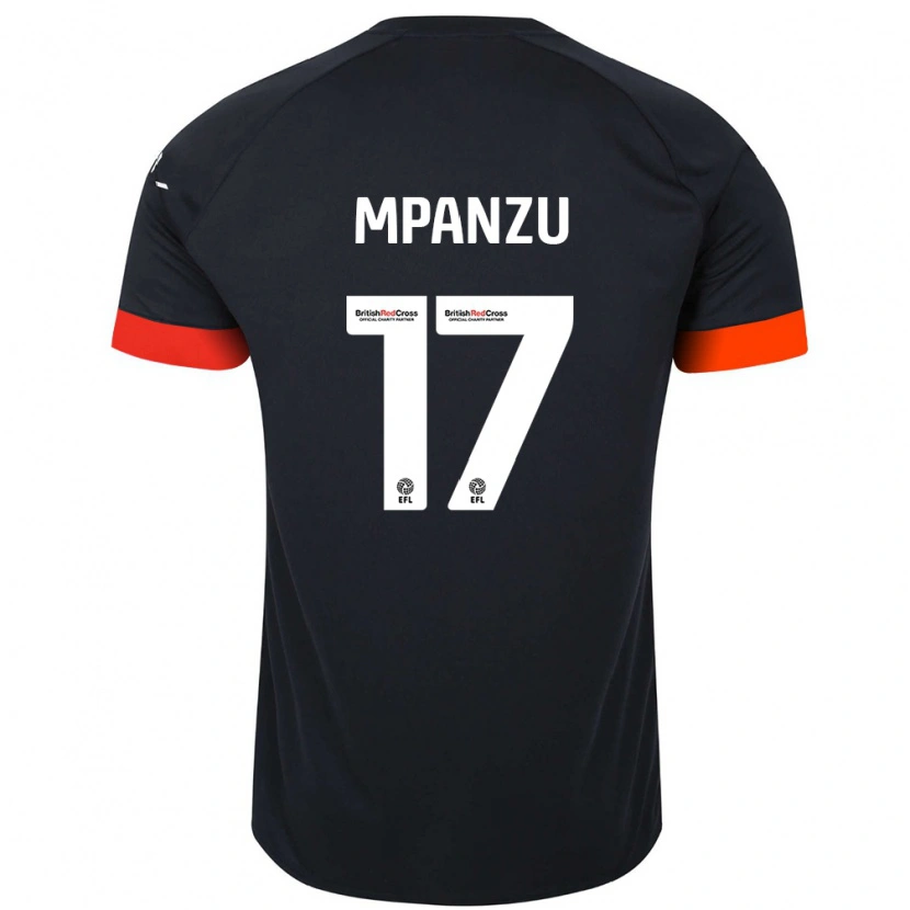 Danxen Enfant Maillot Pelly Ruddock Mpanzu #17 Noir Orange Tenues Extérieur 2024/25 T-Shirt