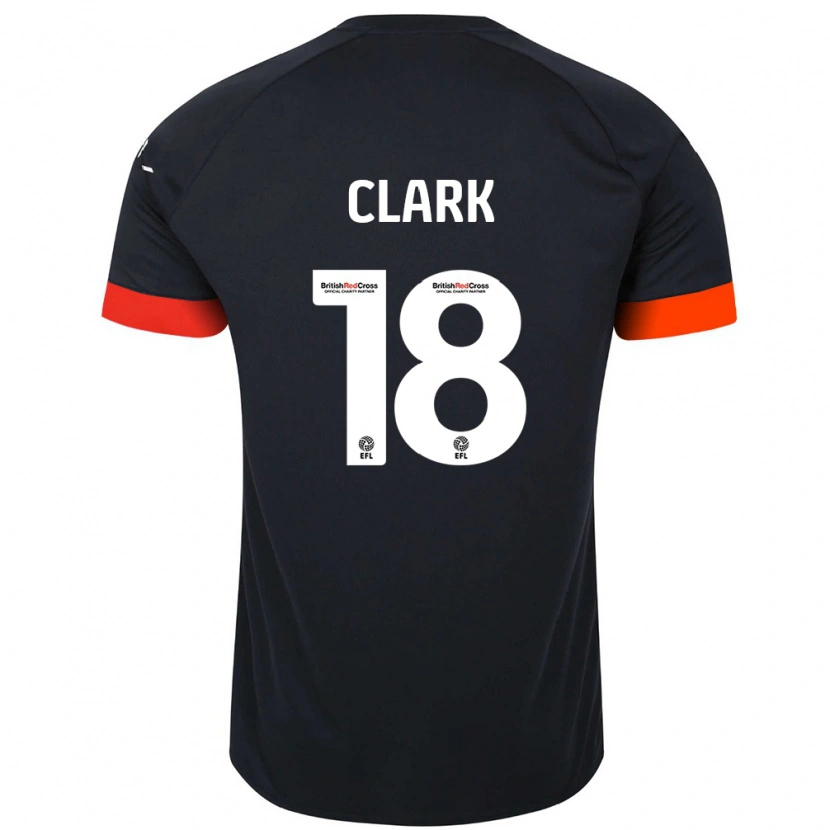 Danxen Enfant Maillot Jordan Clark #18 Noir Orange Tenues Extérieur 2024/25 T-Shirt