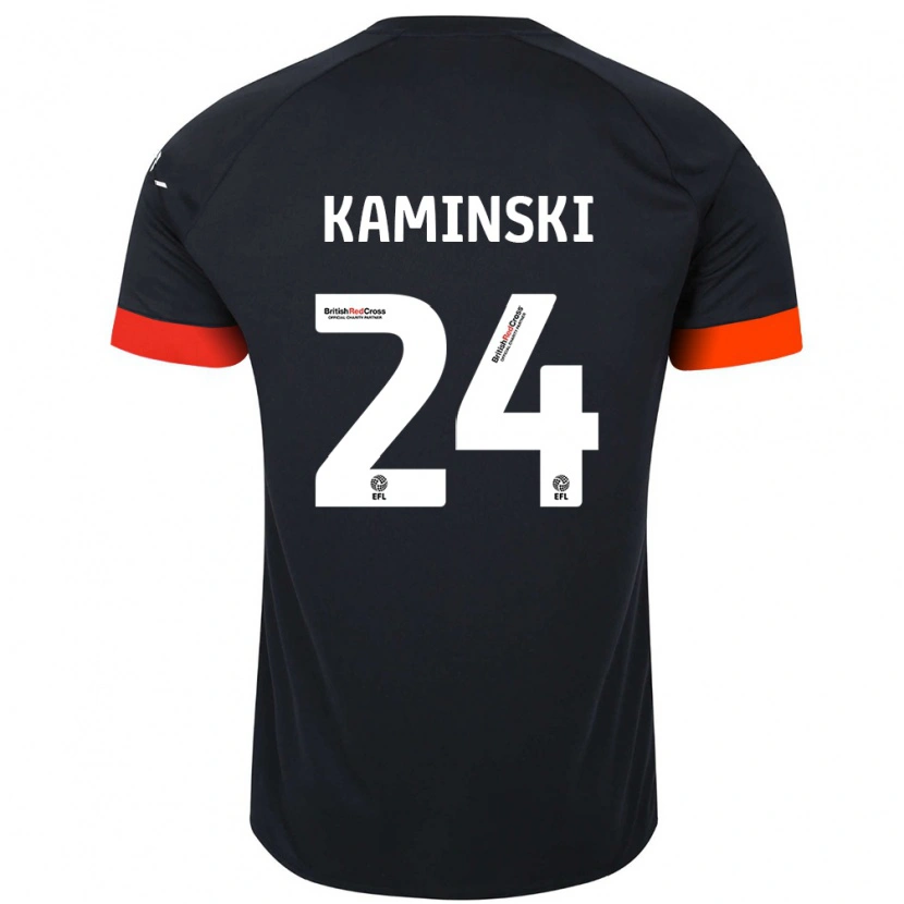 Danxen Enfant Maillot Thomas Kaminski #24 Noir Orange Tenues Extérieur 2024/25 T-Shirt