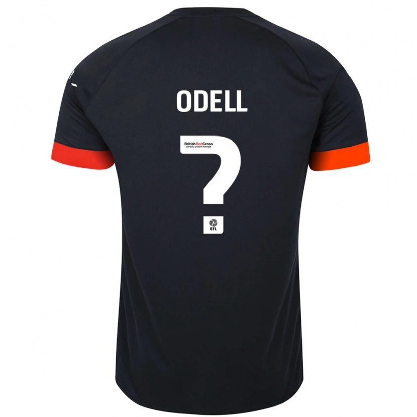 Danxen Enfant Maillot Josh Odell #0 Noir Orange Tenues Extérieur 2024/25 T-Shirt