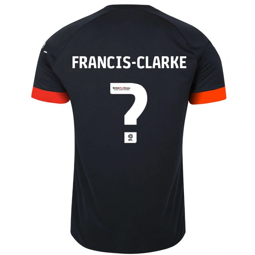 Danxen Enfant Maillot Aidan Francis-Clarke #0 Noir Orange Tenues Extérieur 2024/25 T-Shirt