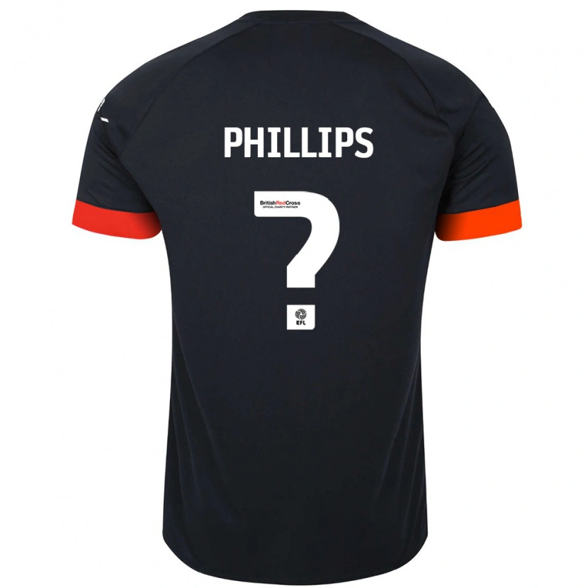 Danxen Enfant Maillot Josh Phillips #0 Noir Orange Tenues Extérieur 2024/25 T-Shirt