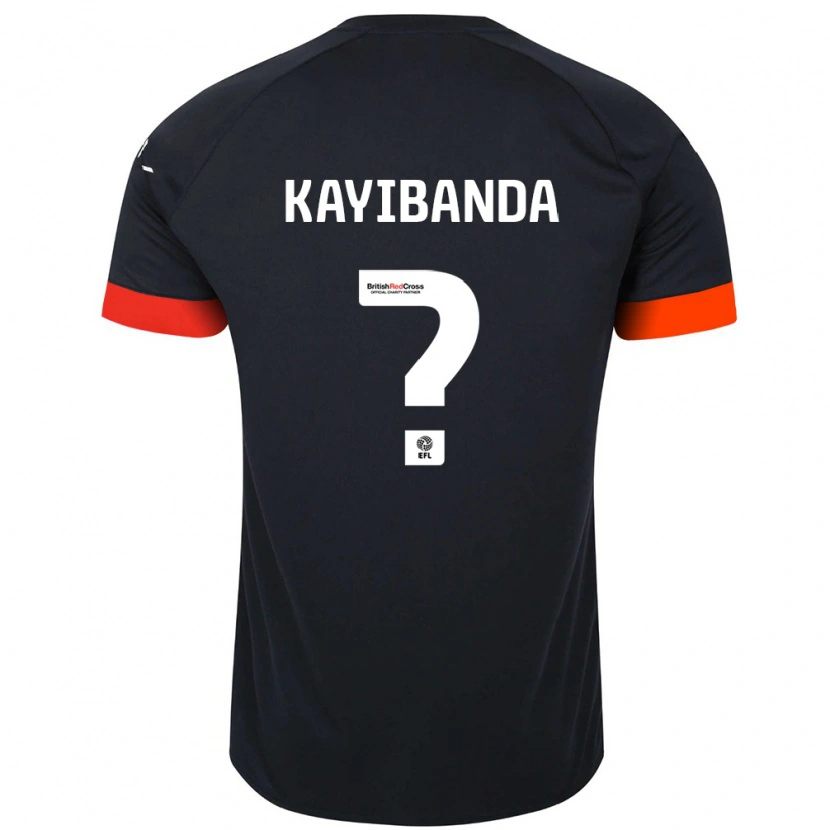 Danxen Enfant Maillot Claude Kayibanda #0 Noir Orange Tenues Extérieur 2024/25 T-Shirt