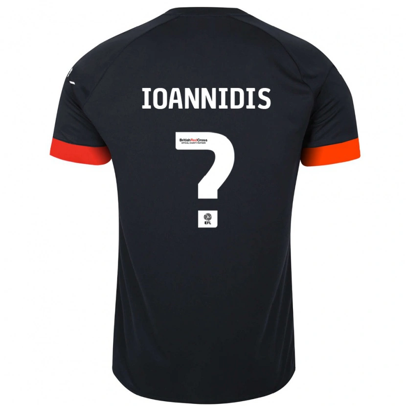 Danxen Enfant Maillot Zacharias Ioannidis #0 Noir Orange Tenues Extérieur 2024/25 T-Shirt