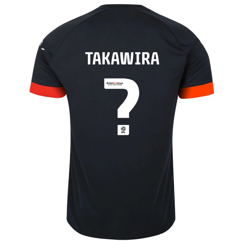 Danxen Enfant Maillot Matthew Takawira #0 Noir Orange Tenues Extérieur 2024/25 T-Shirt