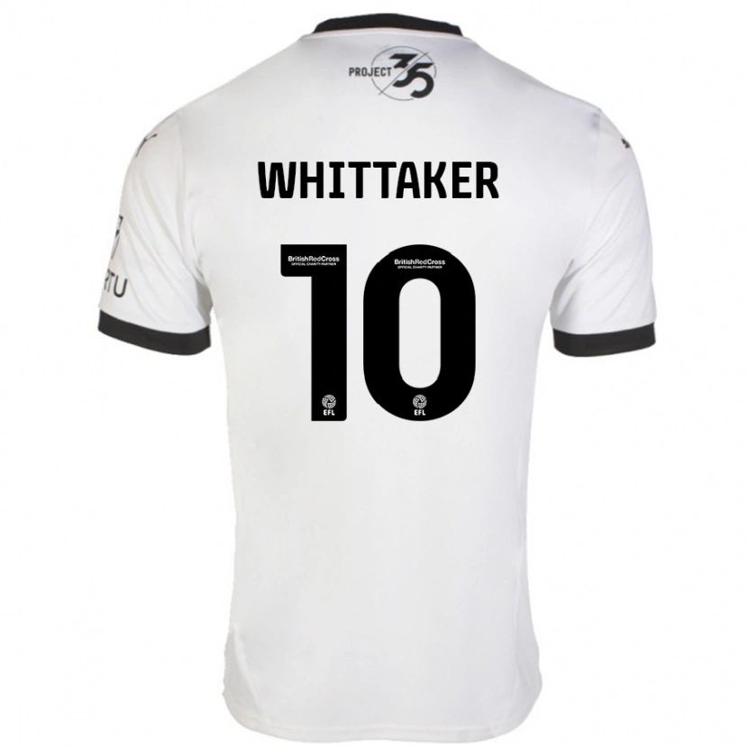 Danxen Enfant Maillot Morgan Whittaker #10 Blanc Noir Tenues Extérieur 2024/25 T-Shirt