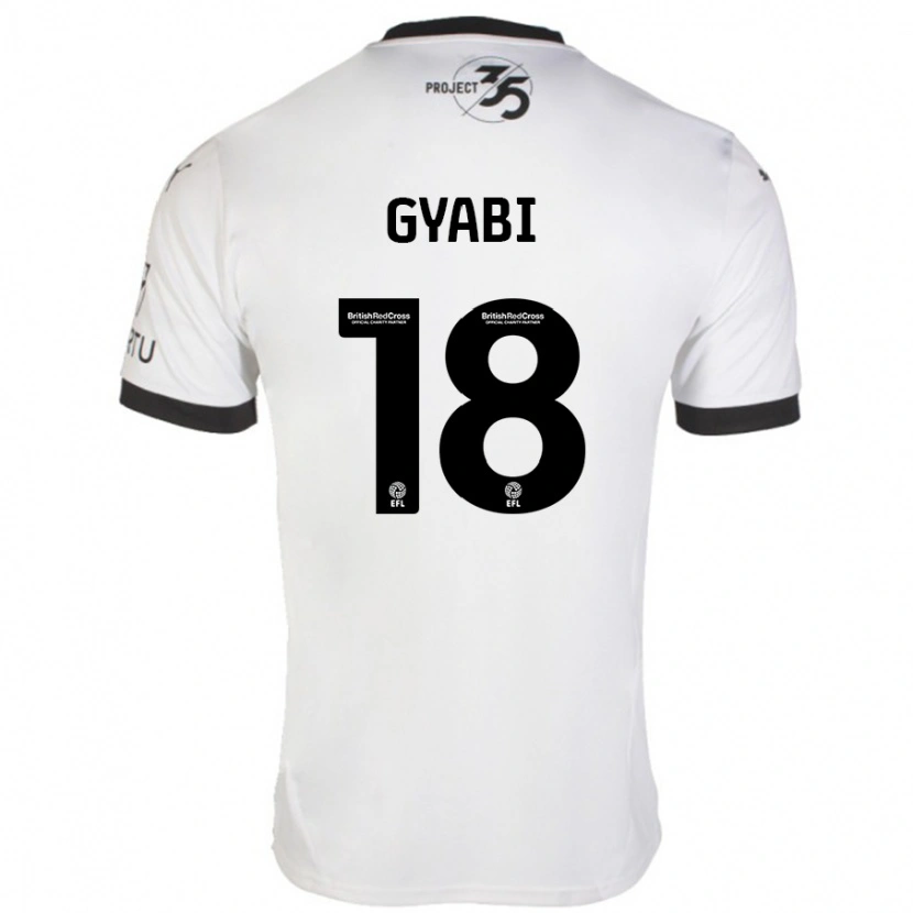 Danxen Enfant Maillot Darko Gyabi #18 Blanc Noir Tenues Extérieur 2024/25 T-Shirt