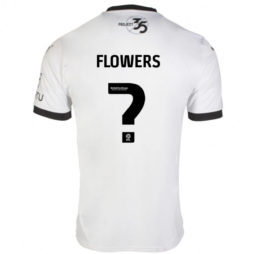 Danxen Enfant Maillot Lewis Flowers #0 Blanc Noir Tenues Extérieur 2024/25 T-Shirt