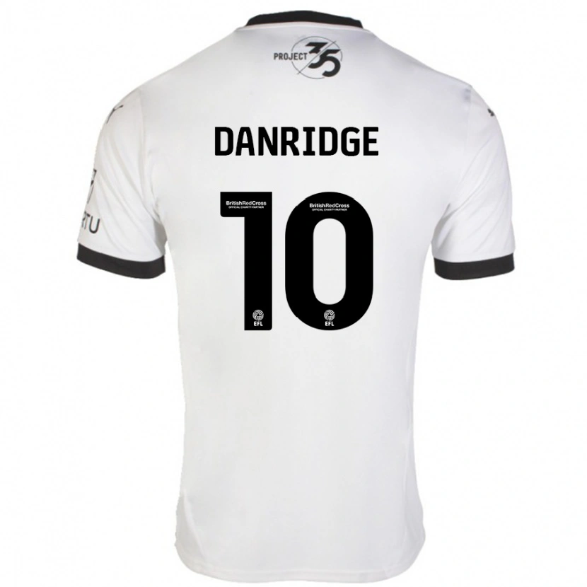 Danxen Enfant Maillot Rebecca Danridge #10 Blanc Noir Tenues Extérieur 2024/25 T-Shirt